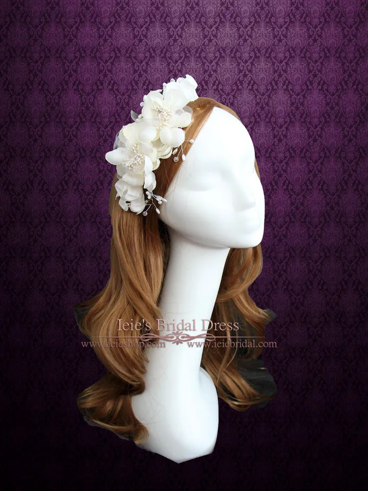 Ivory Wedding Flower Hair Comb VG1033