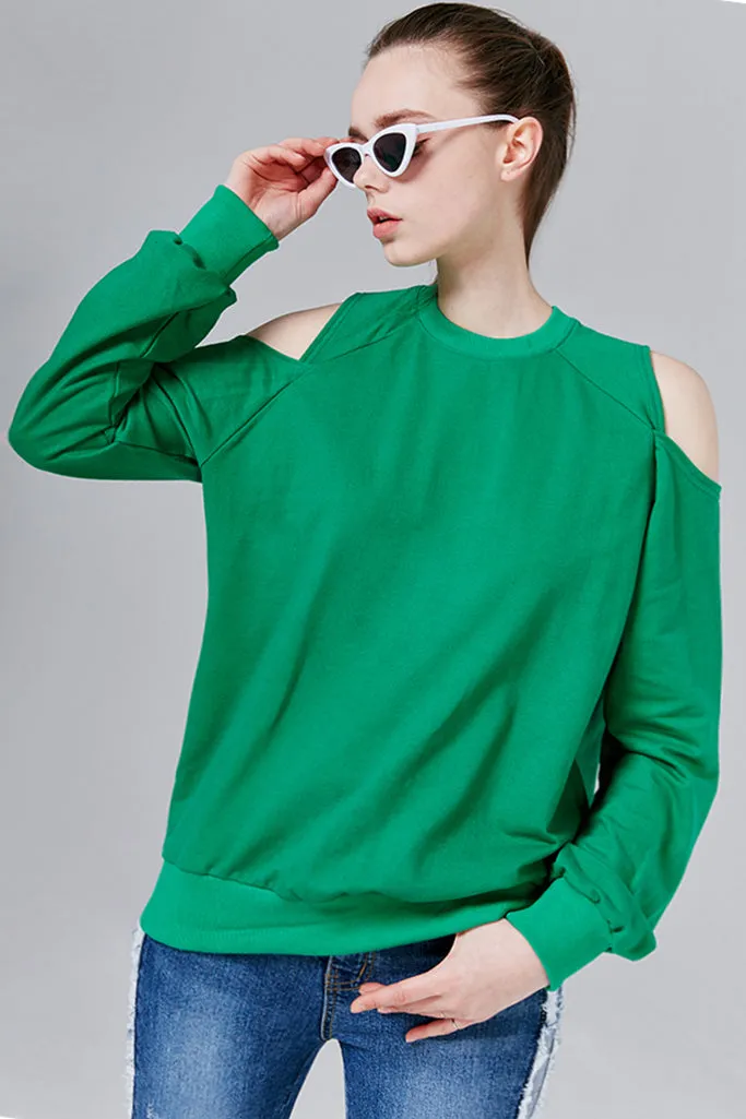 Jackie Cutout Shoulder Sweatshirt