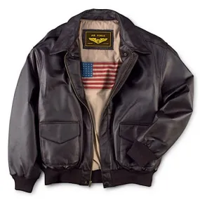 Landing Leathers Men Air Force A-2 Leather Flight Bomber Jacket