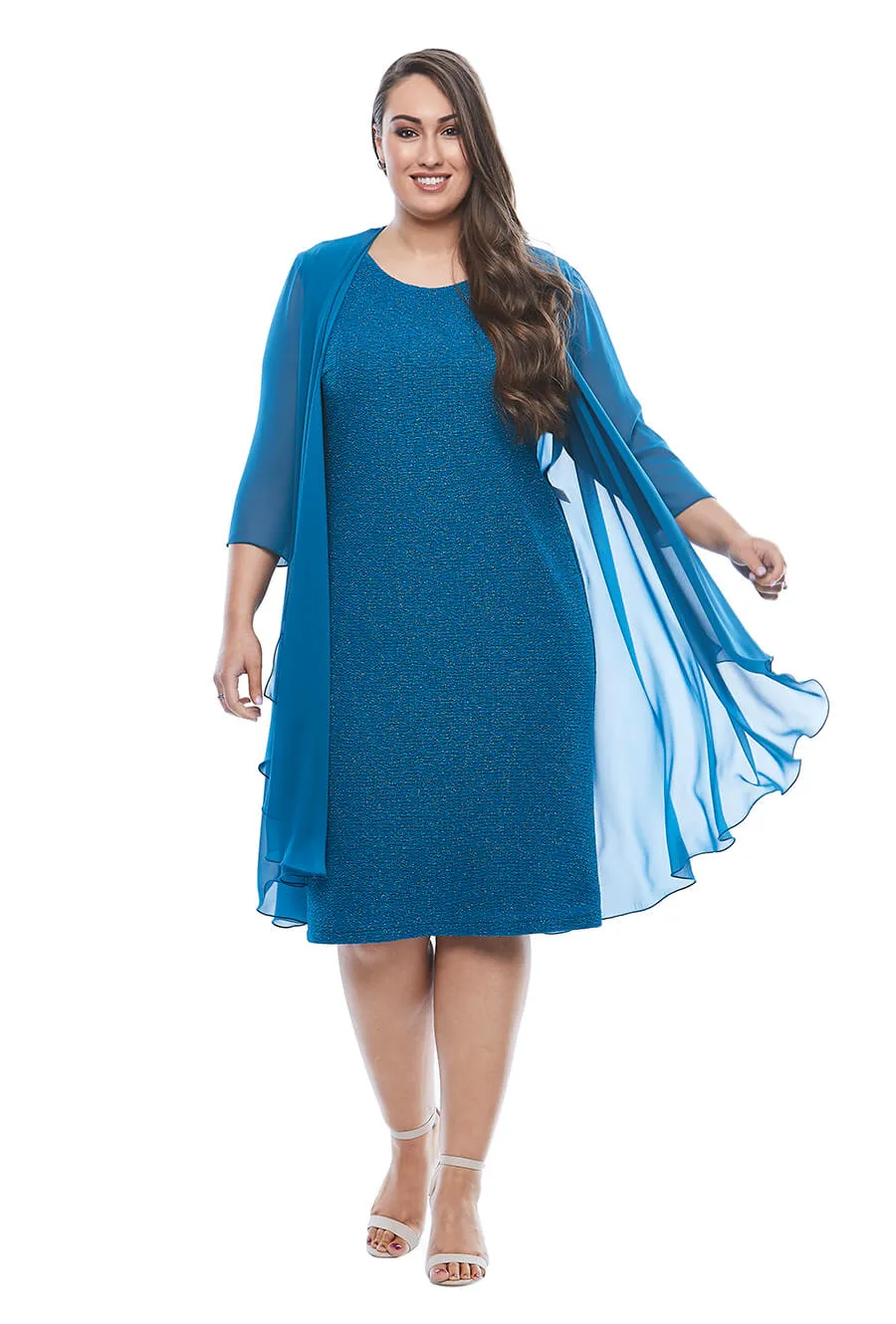 Layla Jones Lurex Dress (LJ0006 Sapphire)