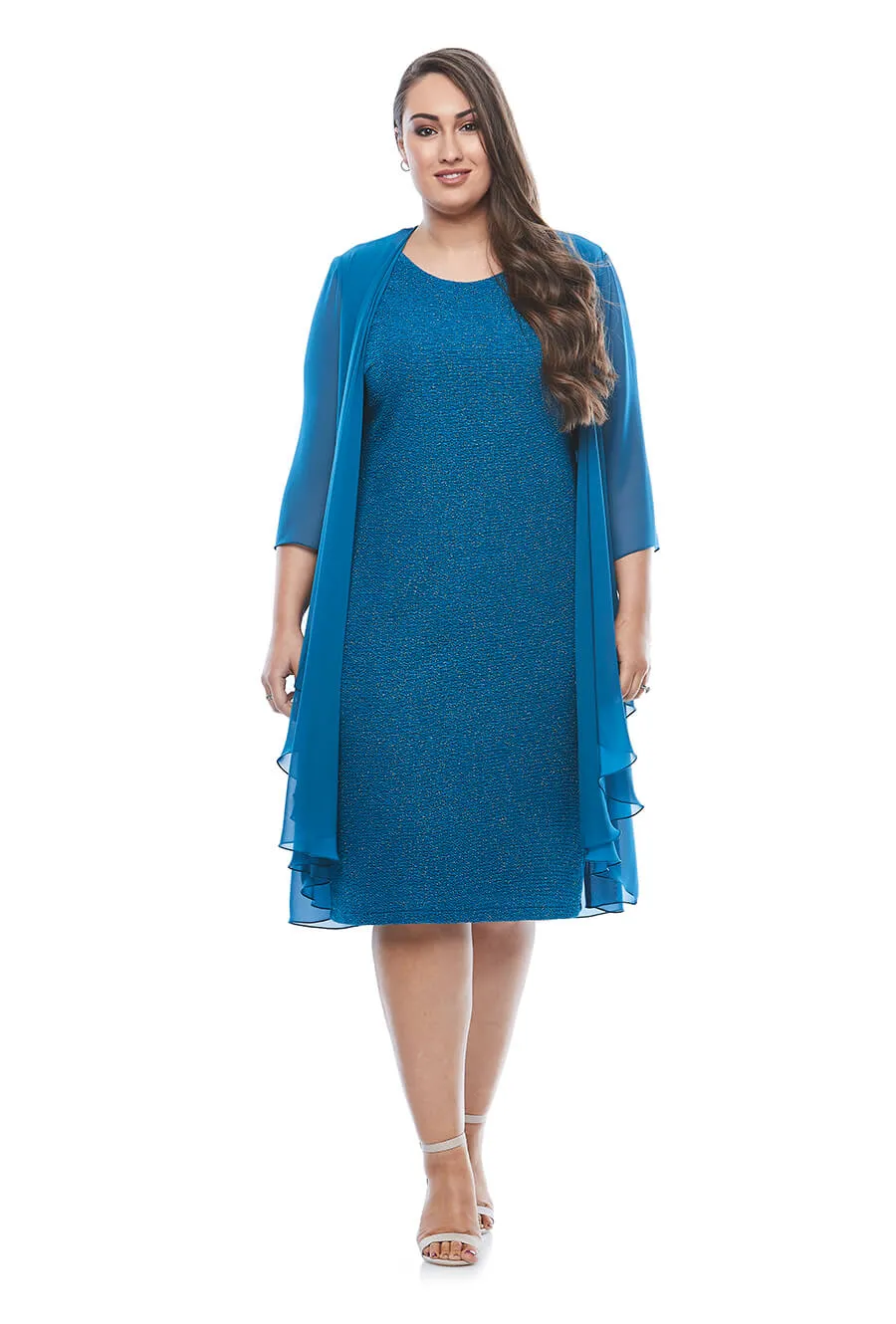 Layla Jones Lurex Dress (LJ0006 Sapphire)