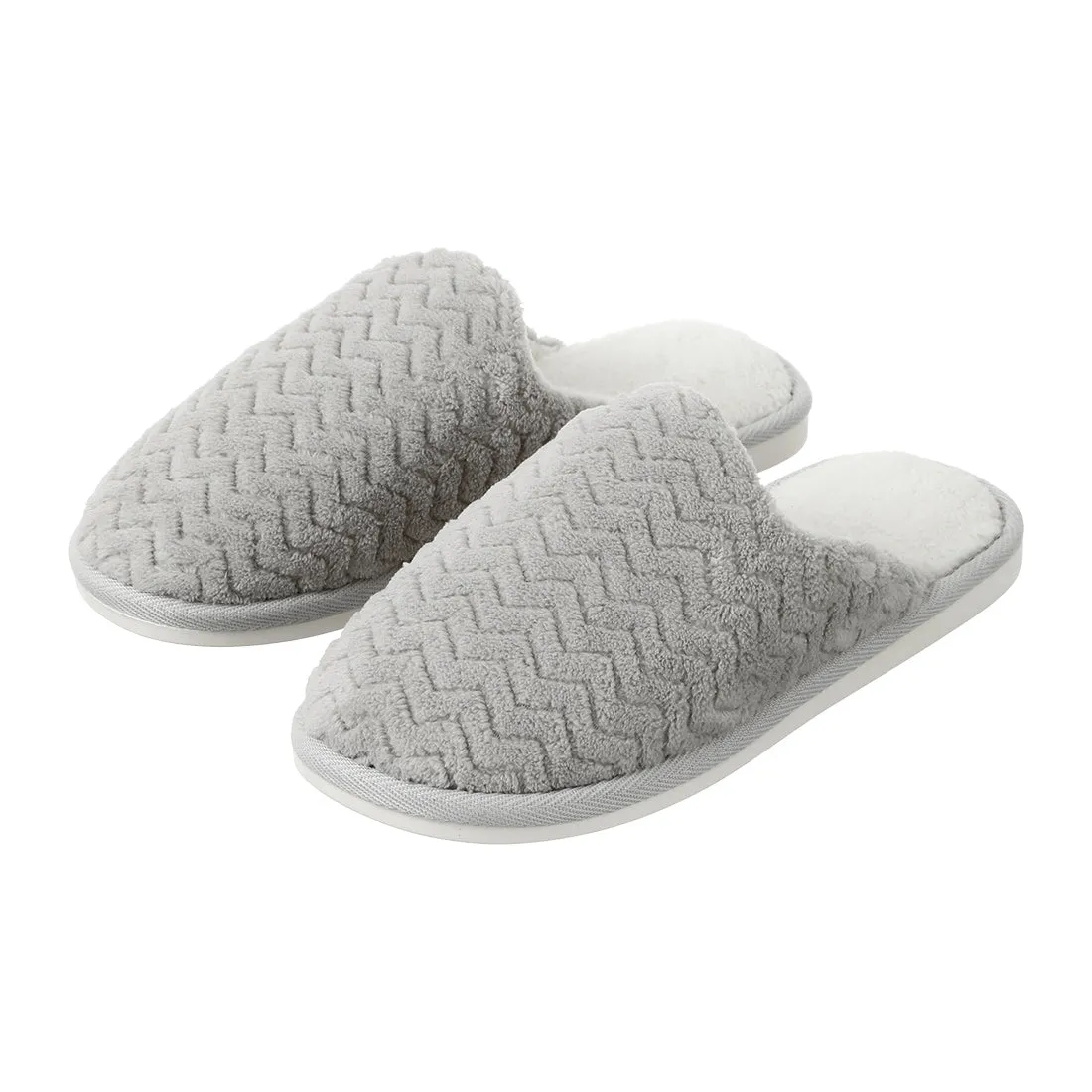 MINISO Wavy Cotton Slippers for Men(Gray)