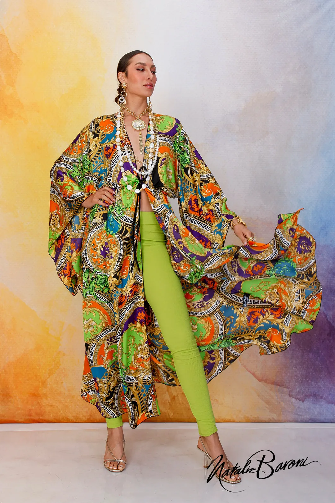 Multi Green Kimono - Venezia