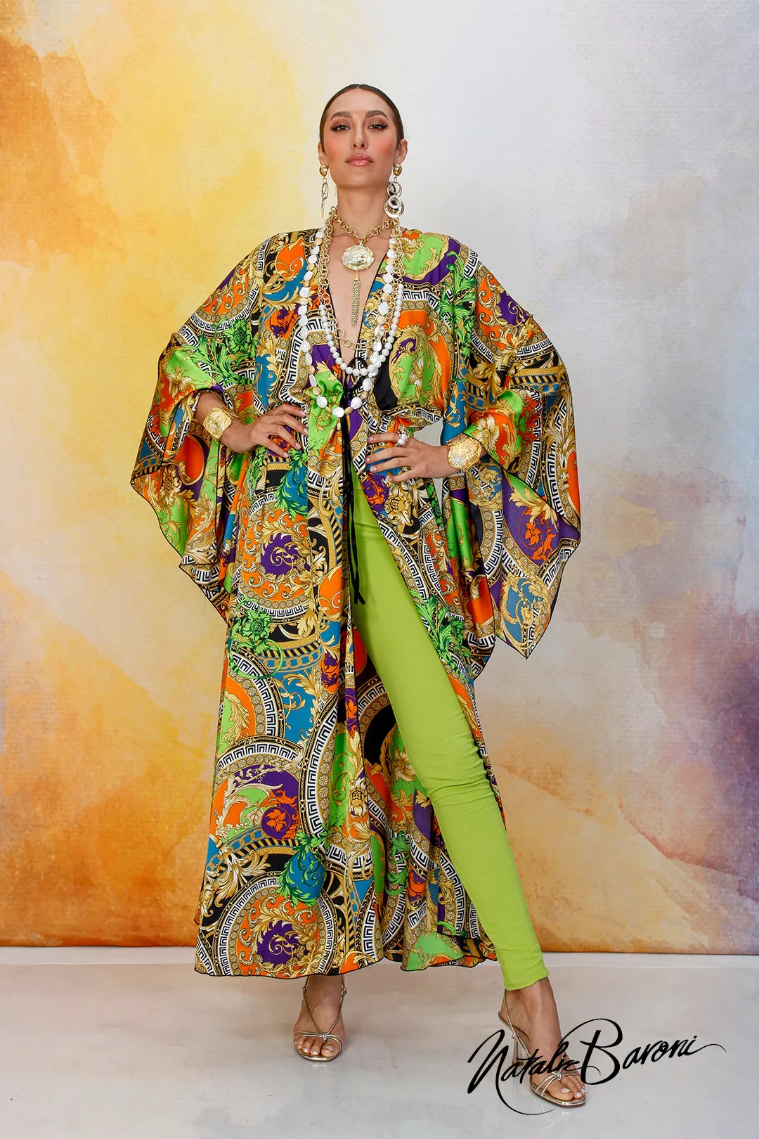 Multi Green Kimono - Venezia