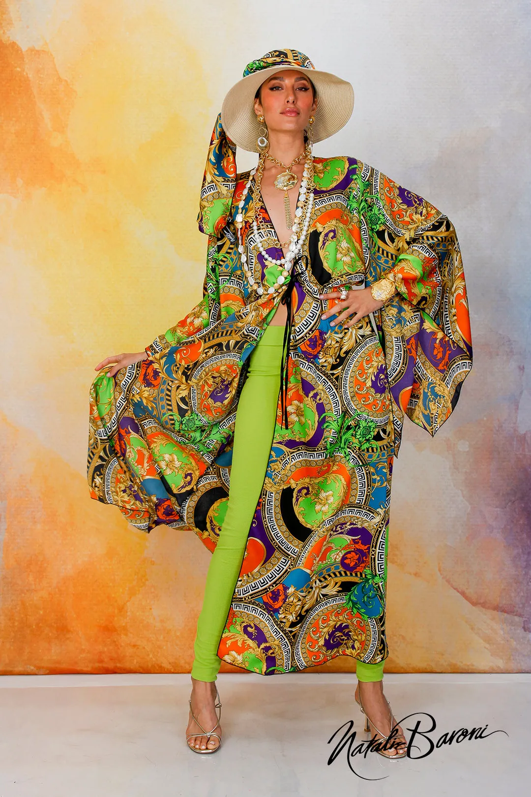 Multi Green Kimono - Venezia