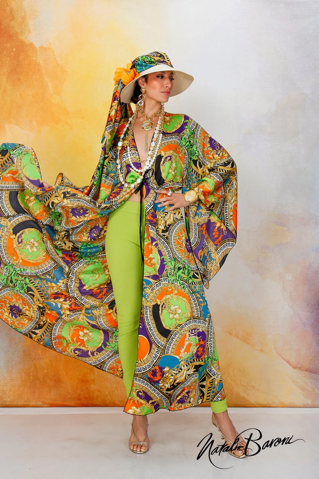 Multi Green Kimono - Venezia