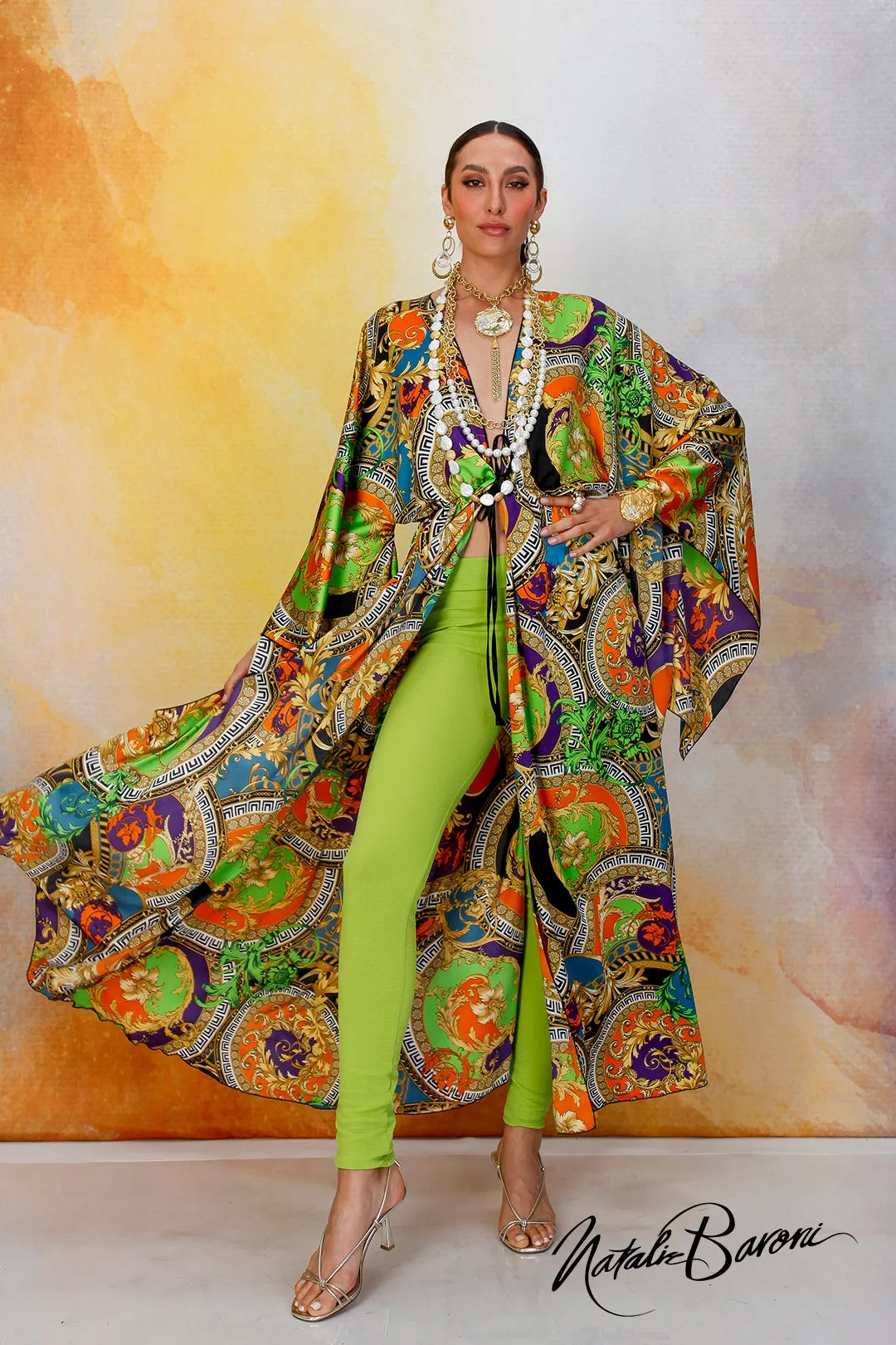 Multi Green Kimono - Venezia