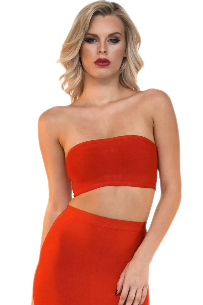 Paris Bandage Bandeau Top - Red