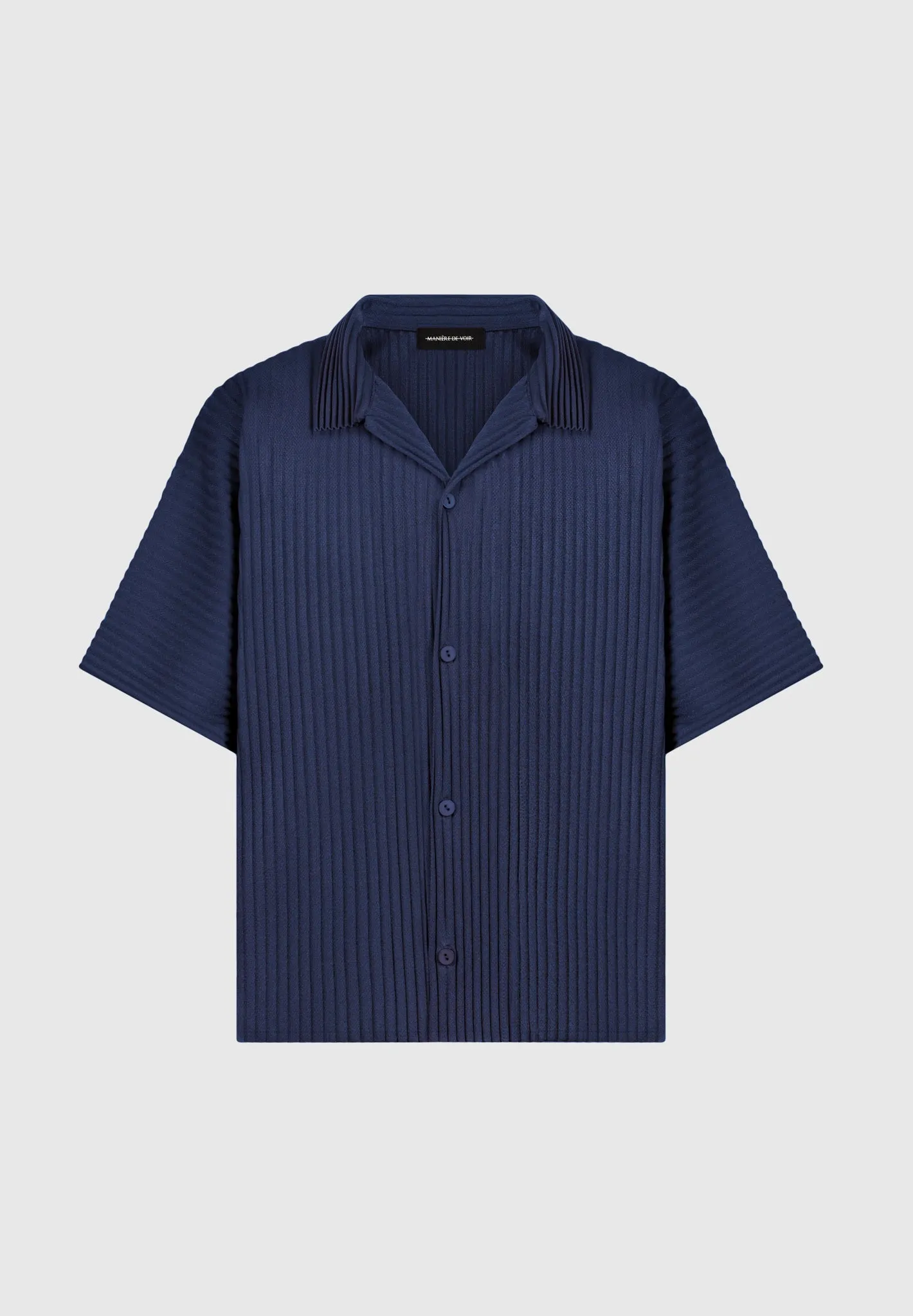 Pleated Shirt - Navy