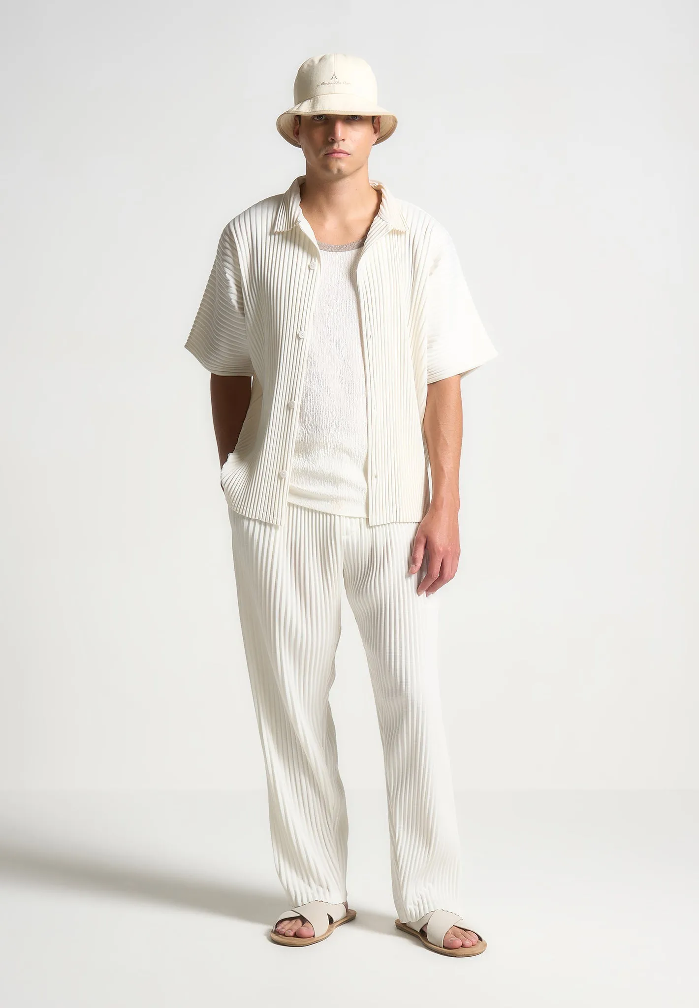 Pleated Shirt - Off White