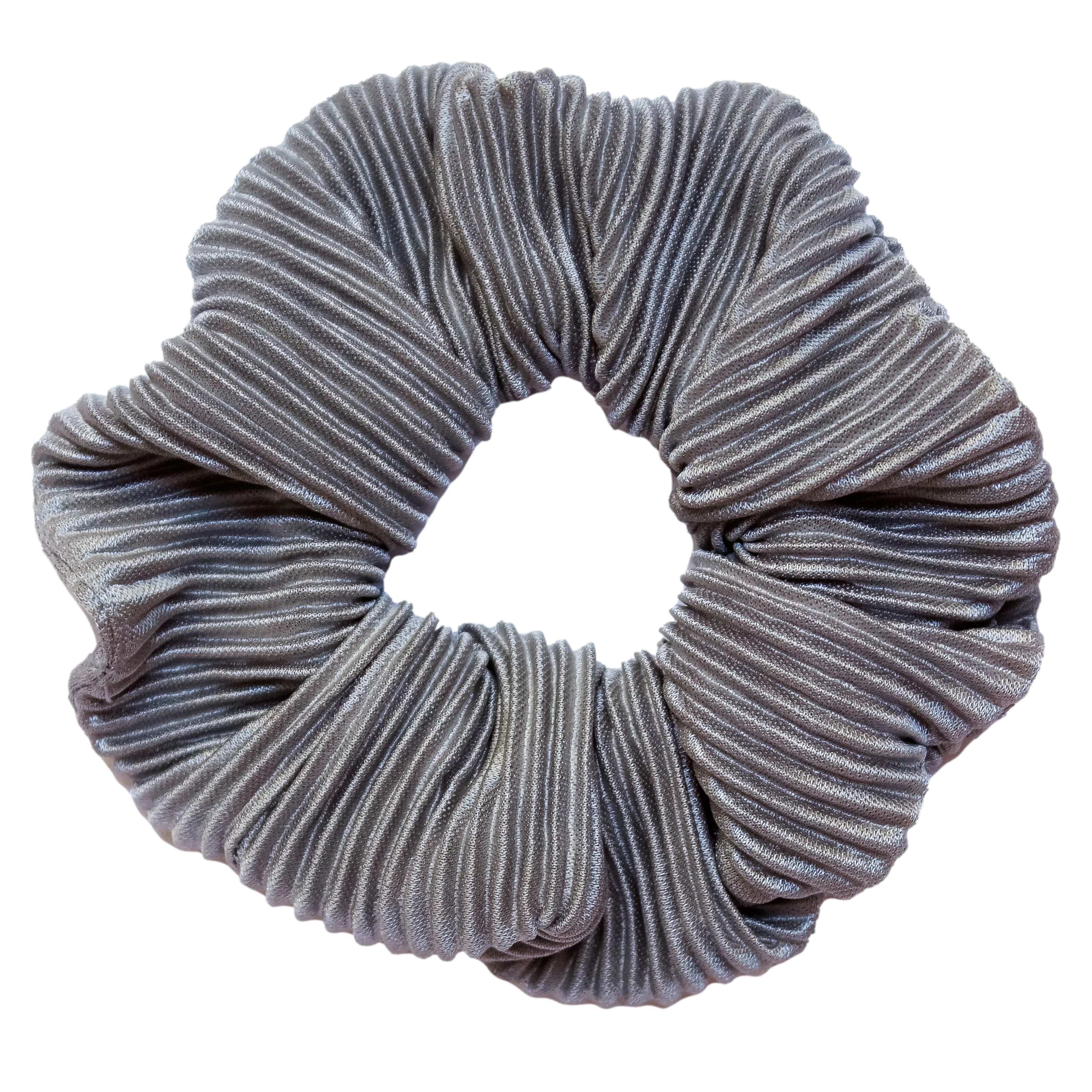 Priscilla Pleated Scrunchie in Grey