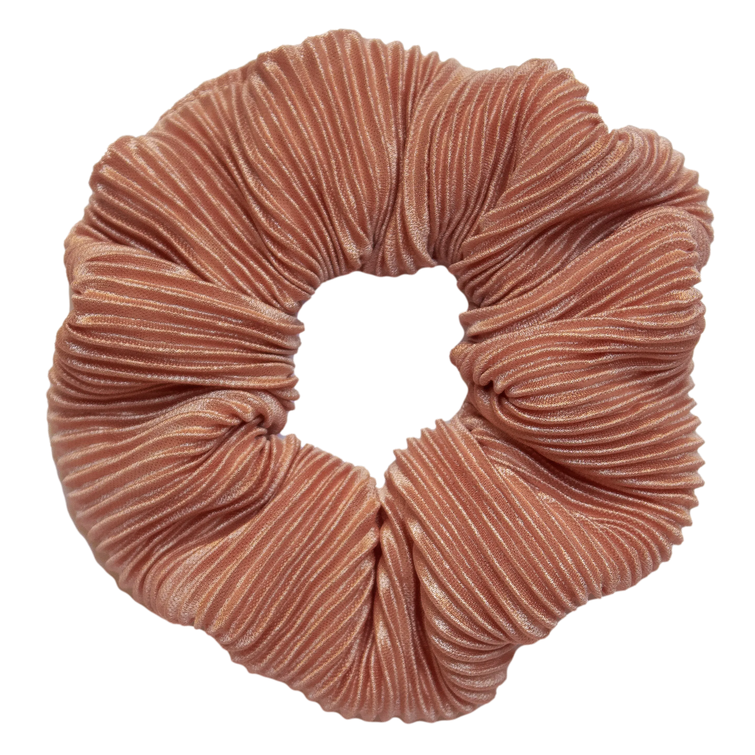 Priscilla Pleated Scrunchie in Peach