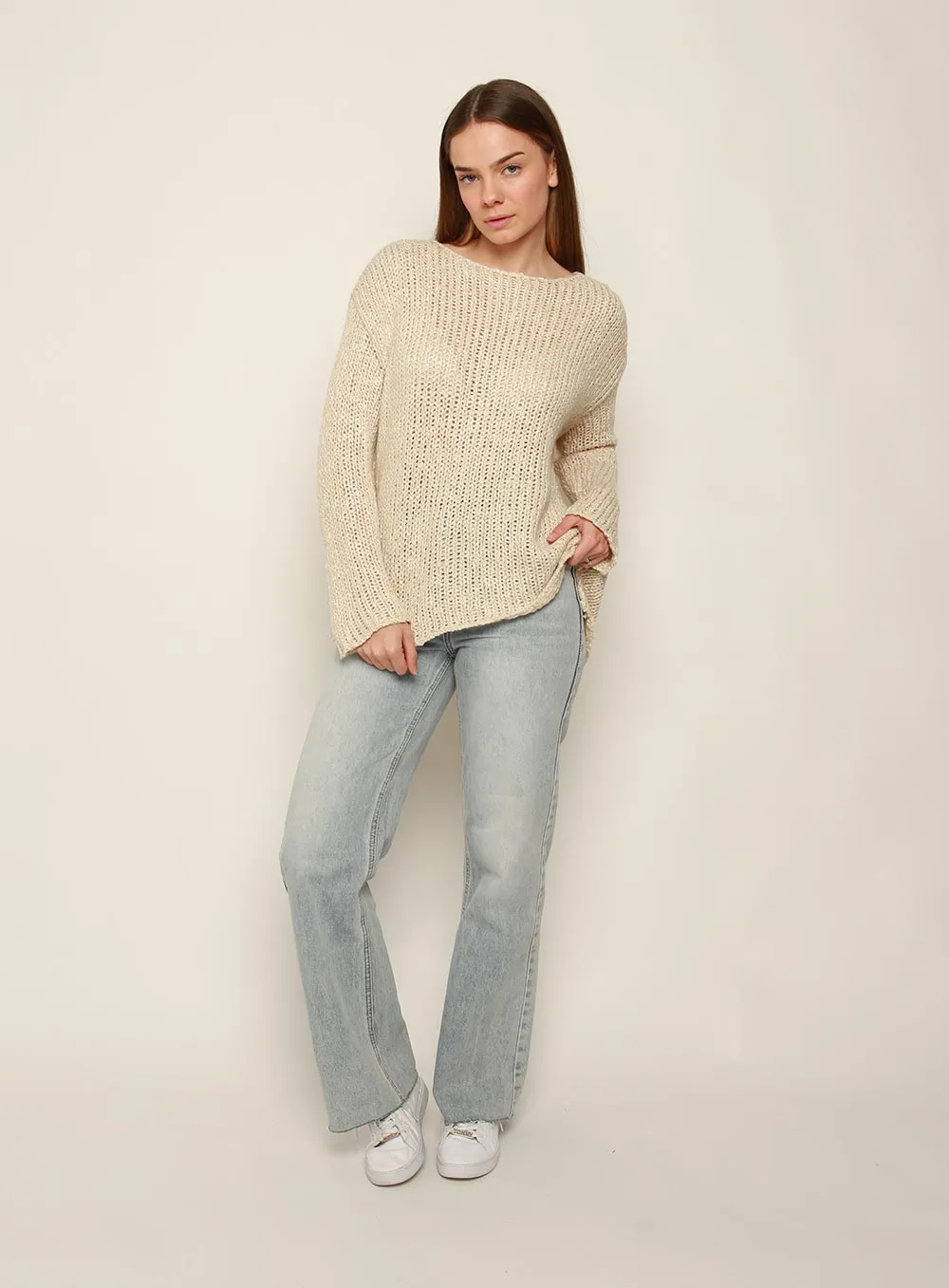 Ramona Knit Jumper-BEIGE