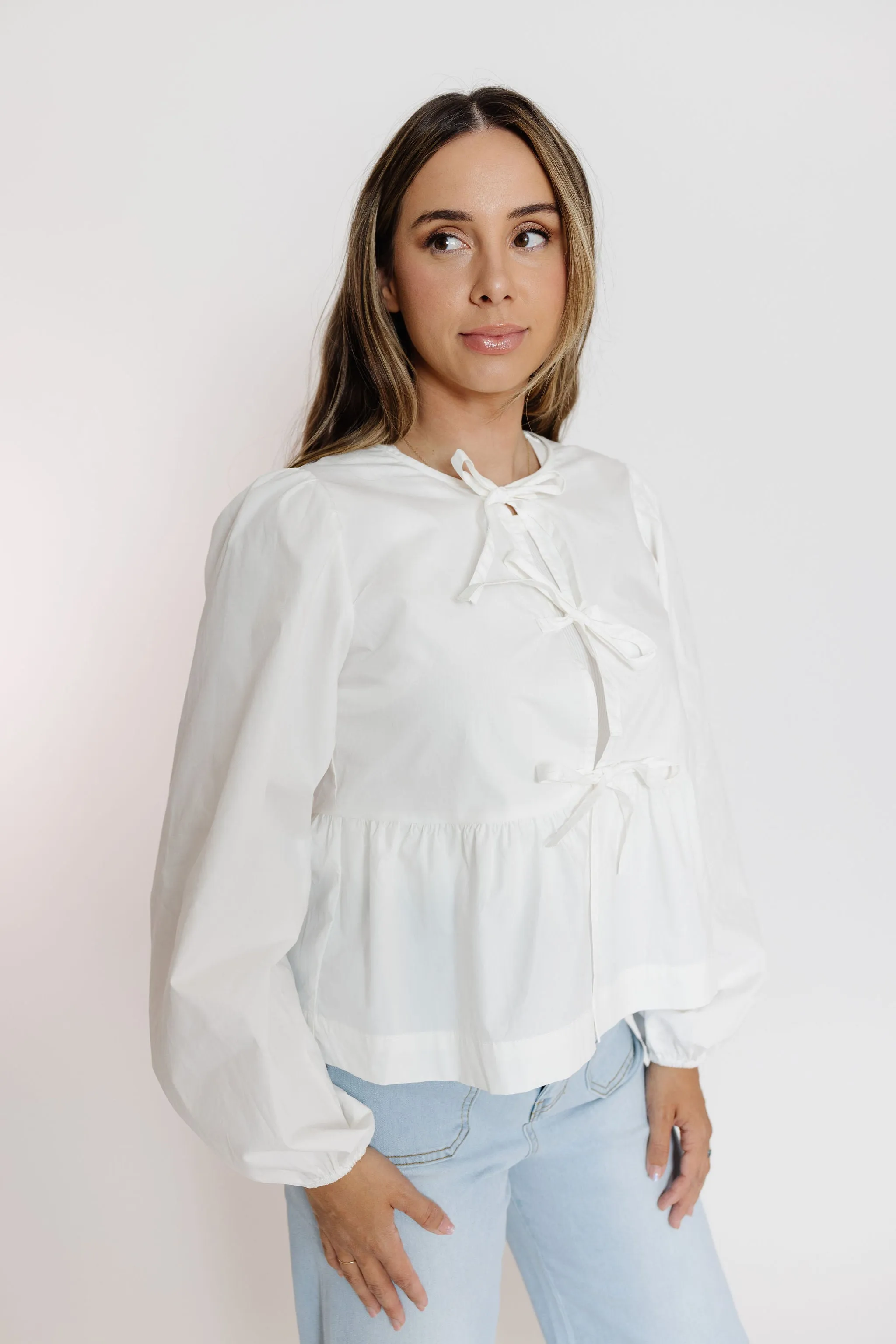 Ramsey Blouse in Off White