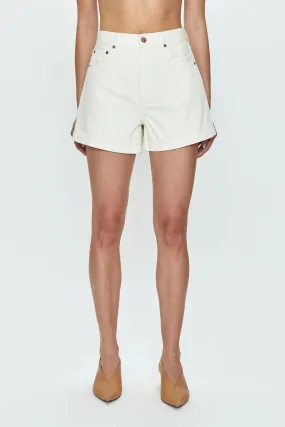 Saige High Rise A Line Shorts - Eggshell