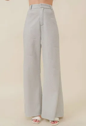 Silver Wide Leg Pants