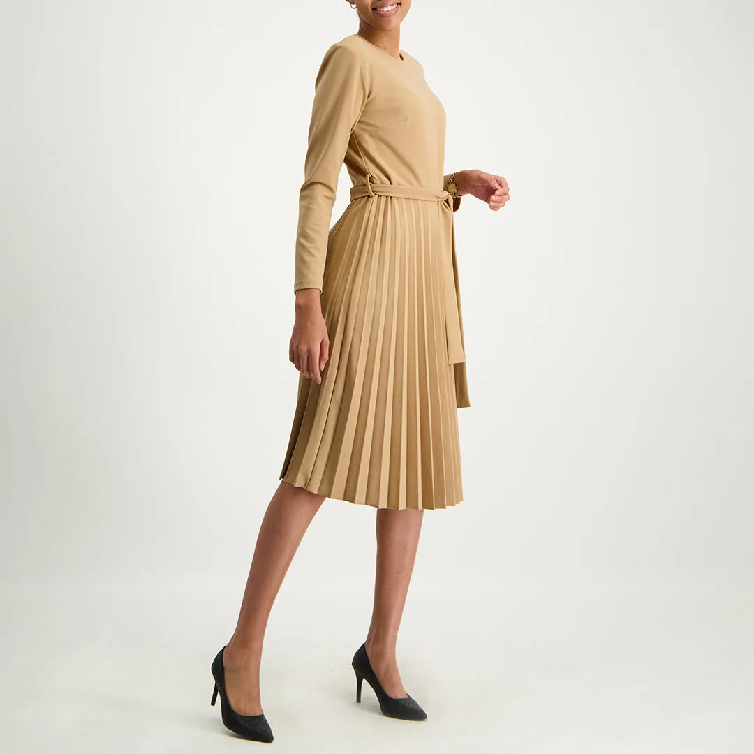 Stone Pleated Dress