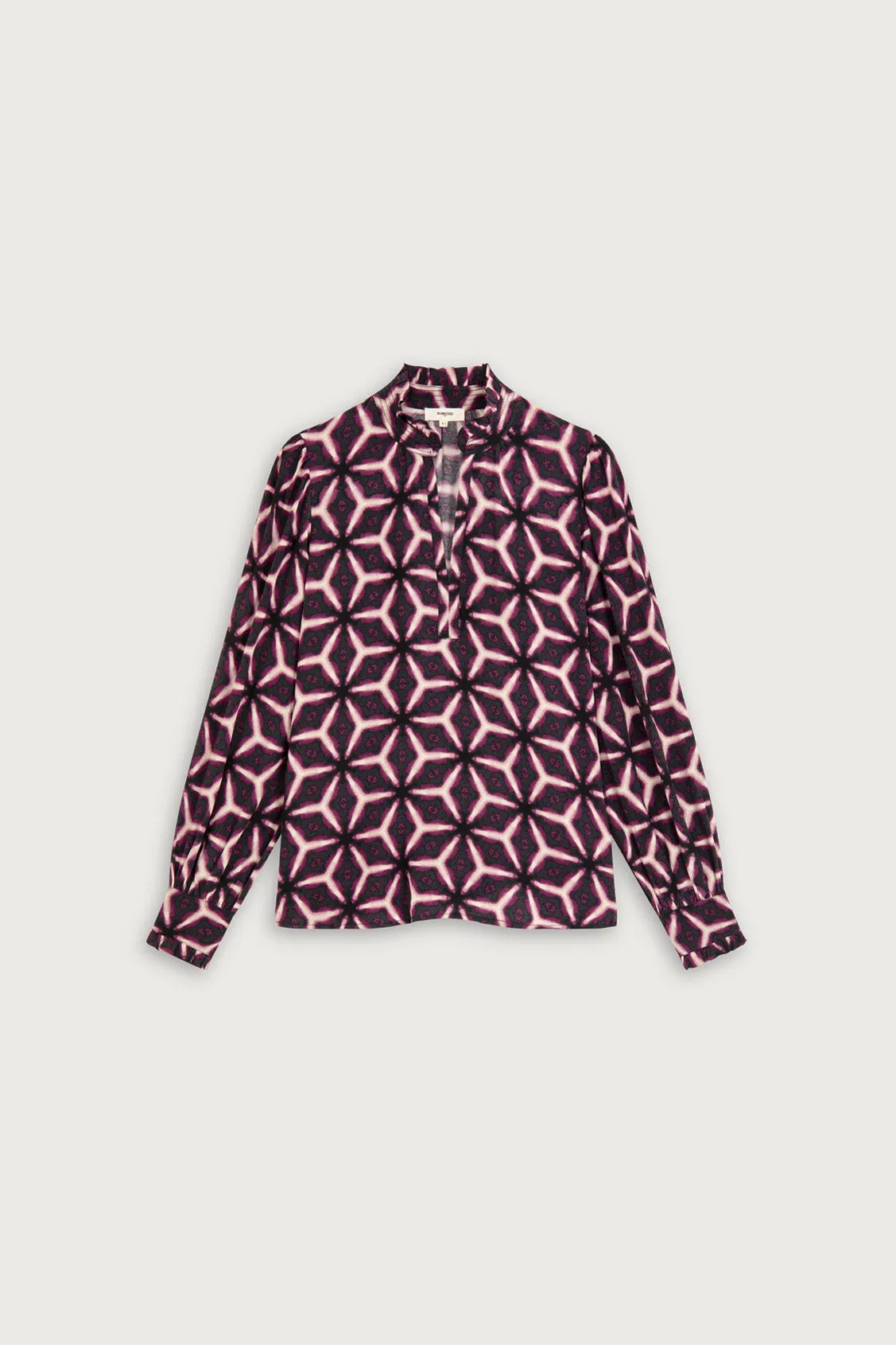 Suncoo Lahsen Black/Purple Kaleidoscope Print Shirt