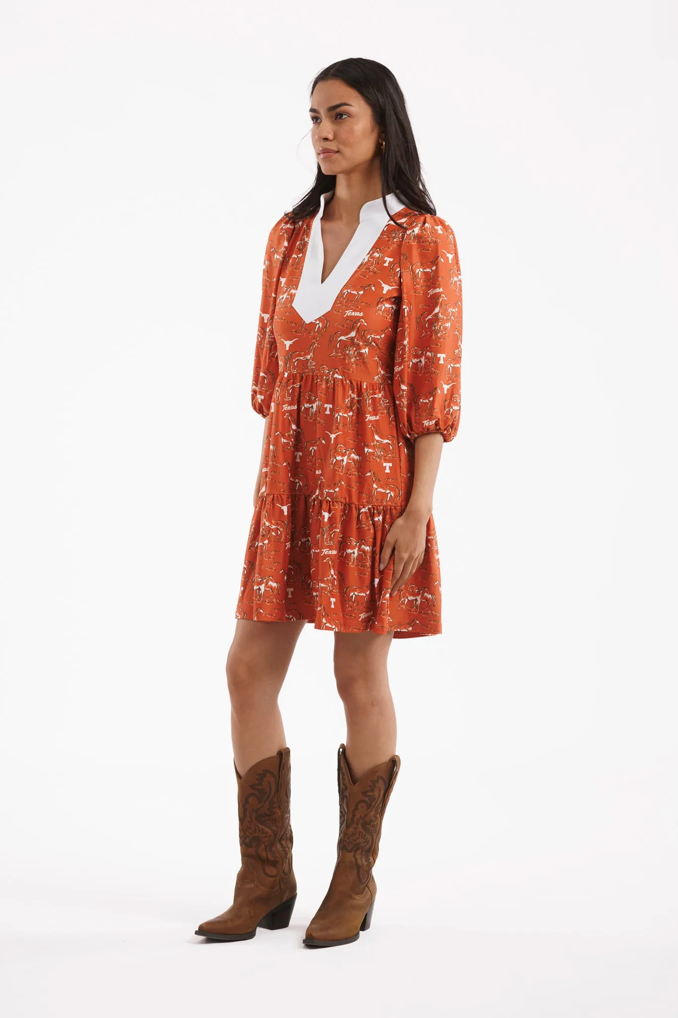 Tailgate Collection Tory Dress - Texas Horse Toile