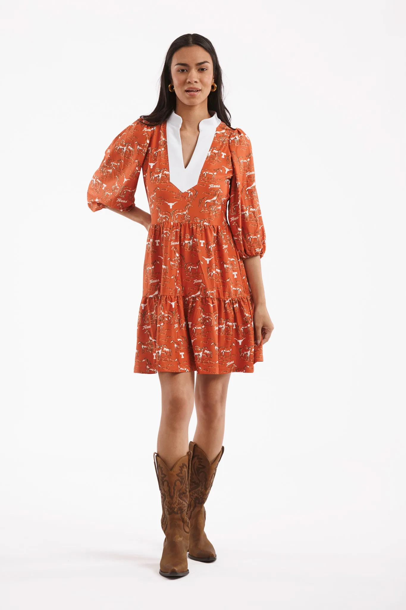 Tailgate Collection Tory Dress - Texas Horse Toile