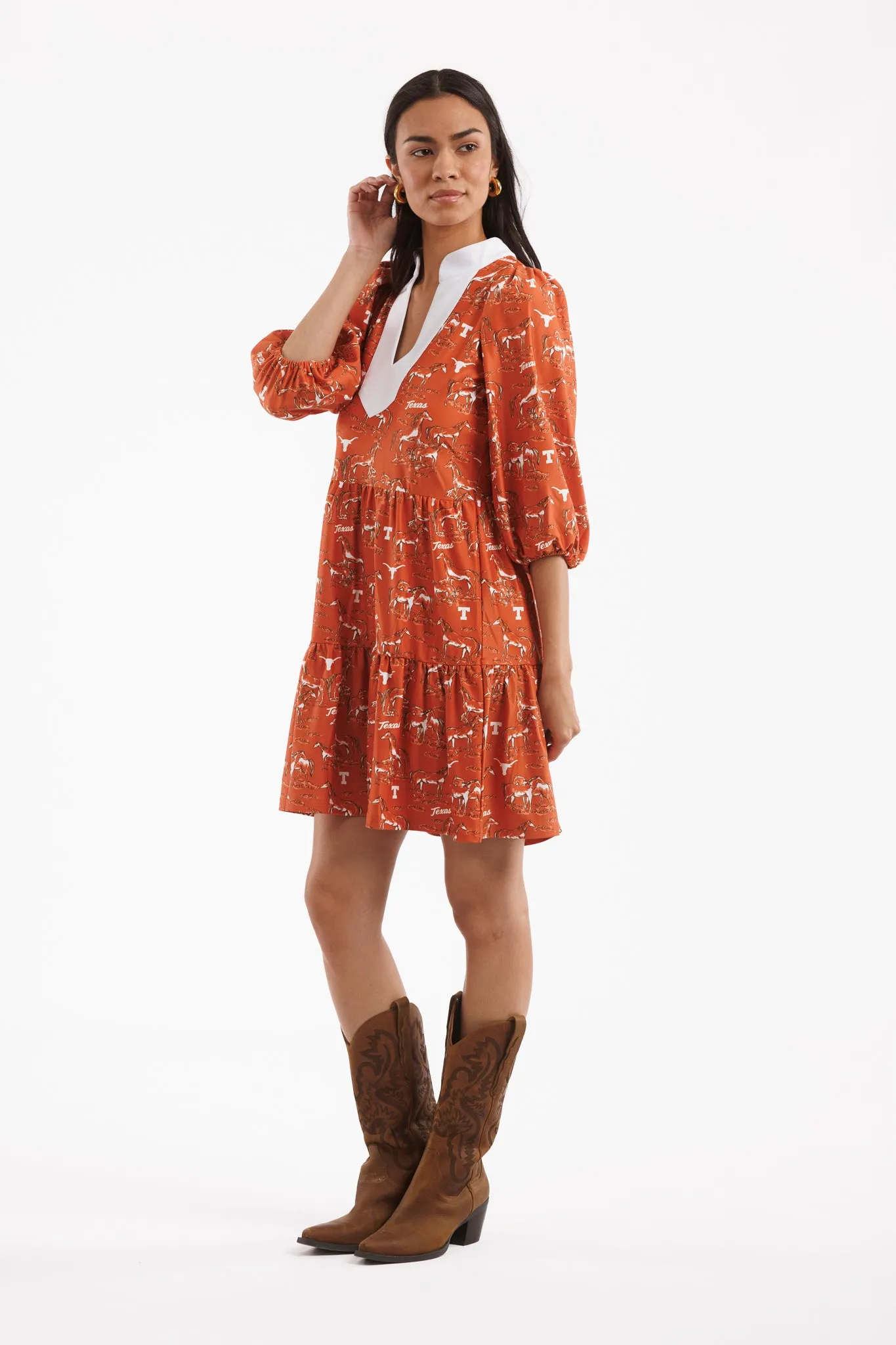 Tailgate Collection Tory Dress - Texas Horse Toile