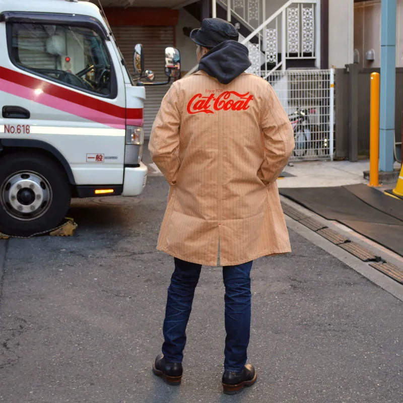 TCB jeans "Tabby's Coat Brown Soda Stripe" 10oz Herringbone Shop Coat