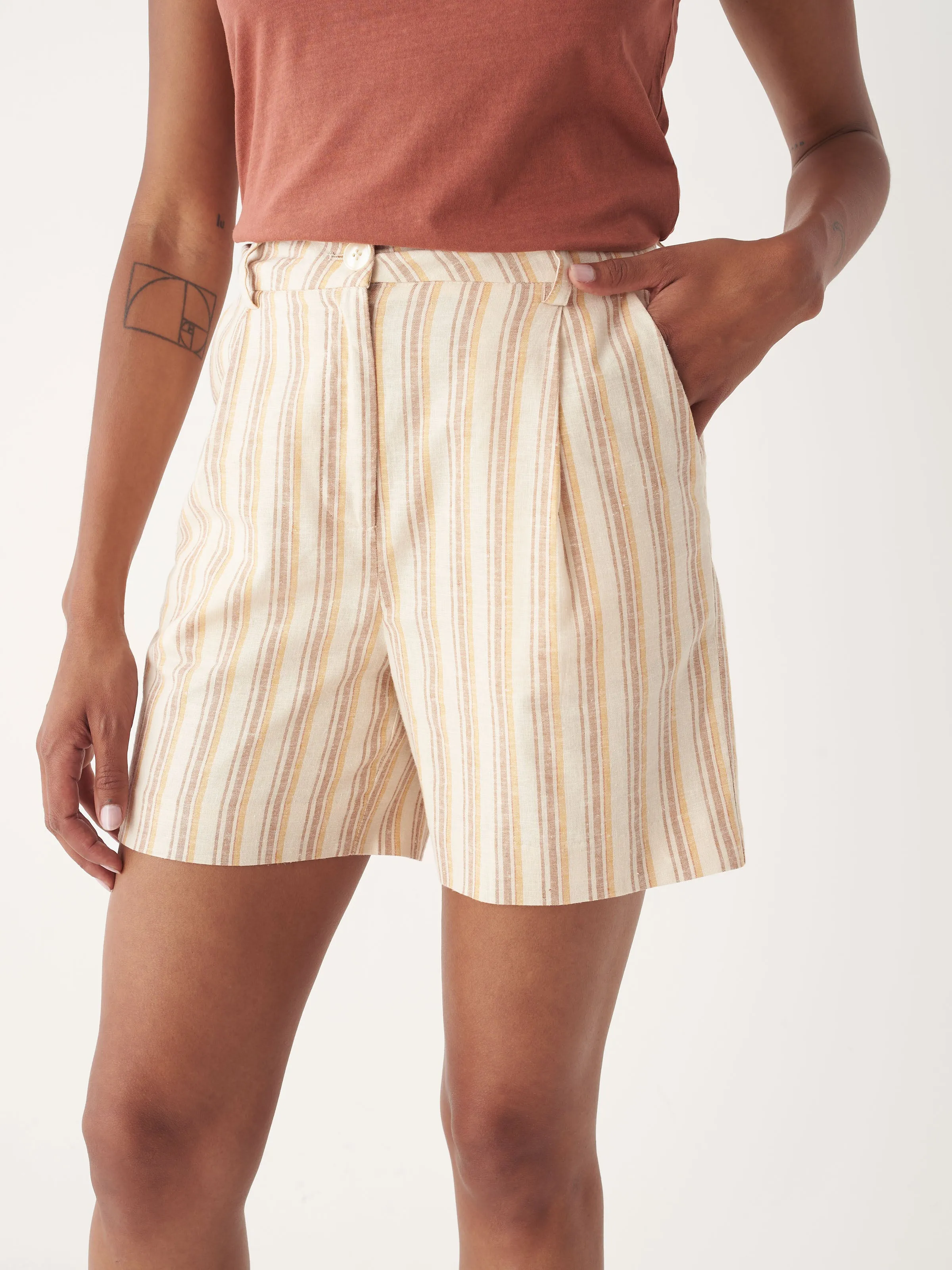 The Amelia Striped short in Honey