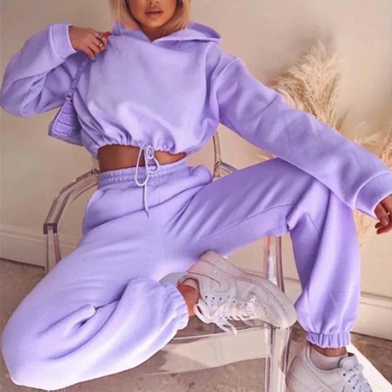 Trendy Women's Jogging Suits - Stylish 2 Piece Fitness Tracksuits