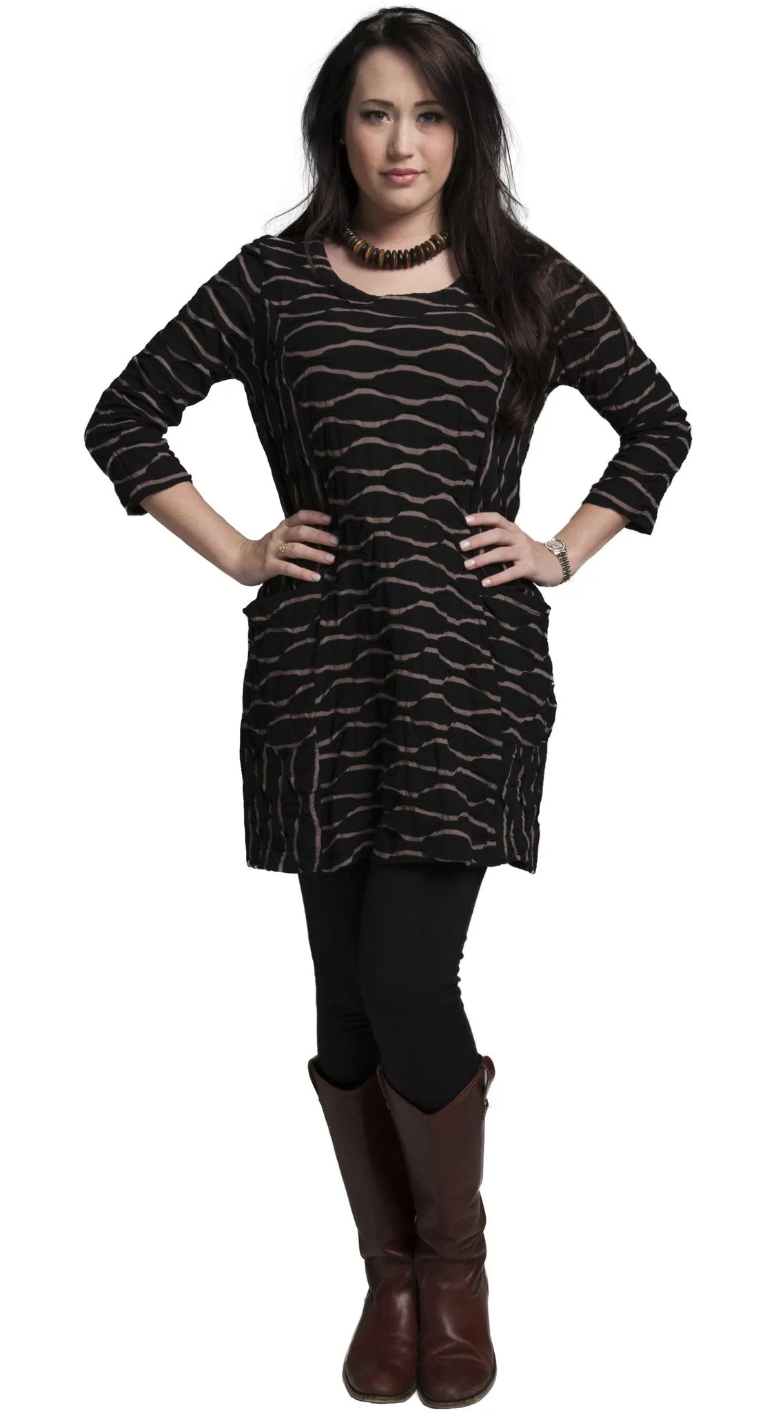 Two-Tone Abstract Tunic