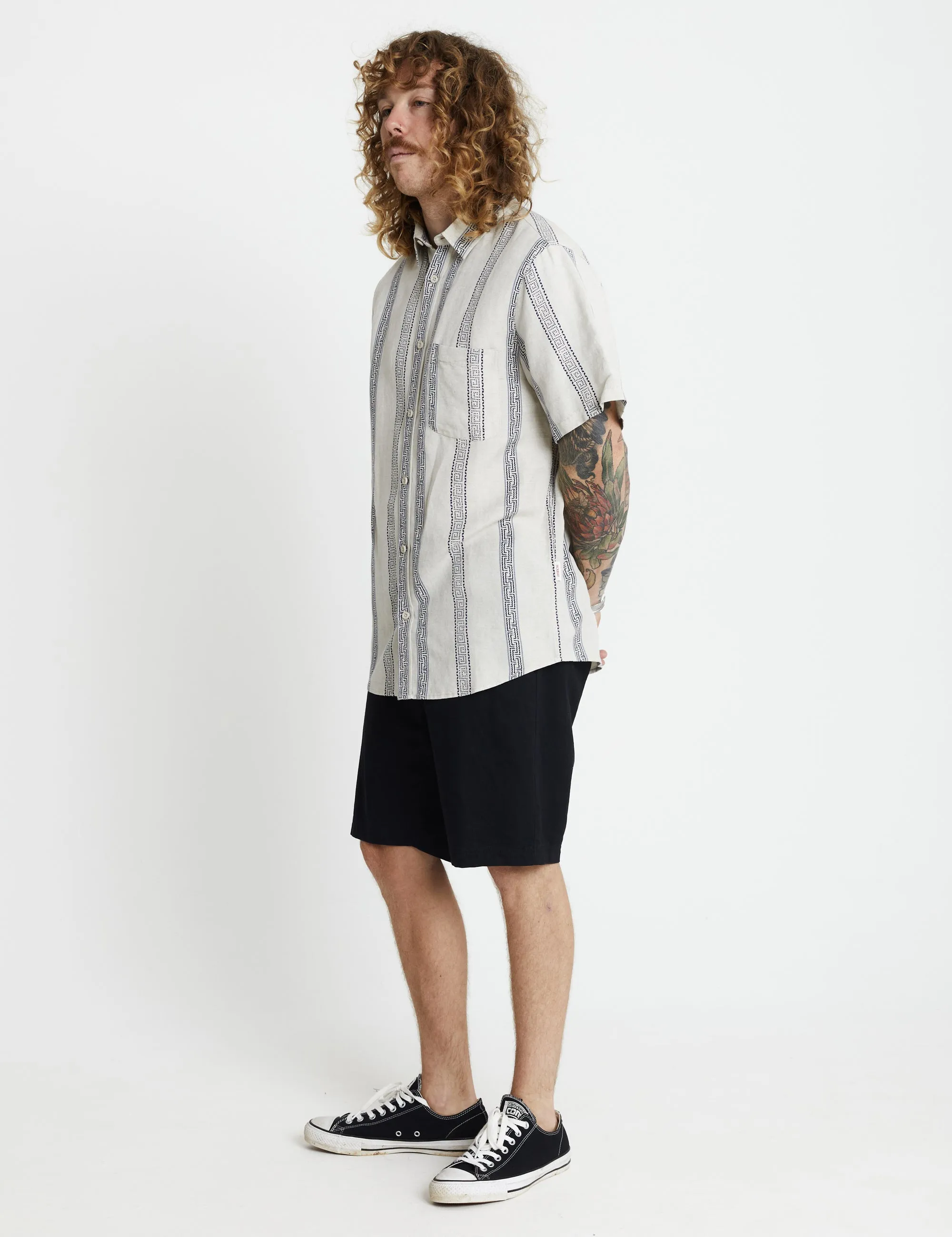 Vista BBQ Shirt - Natural/Navy