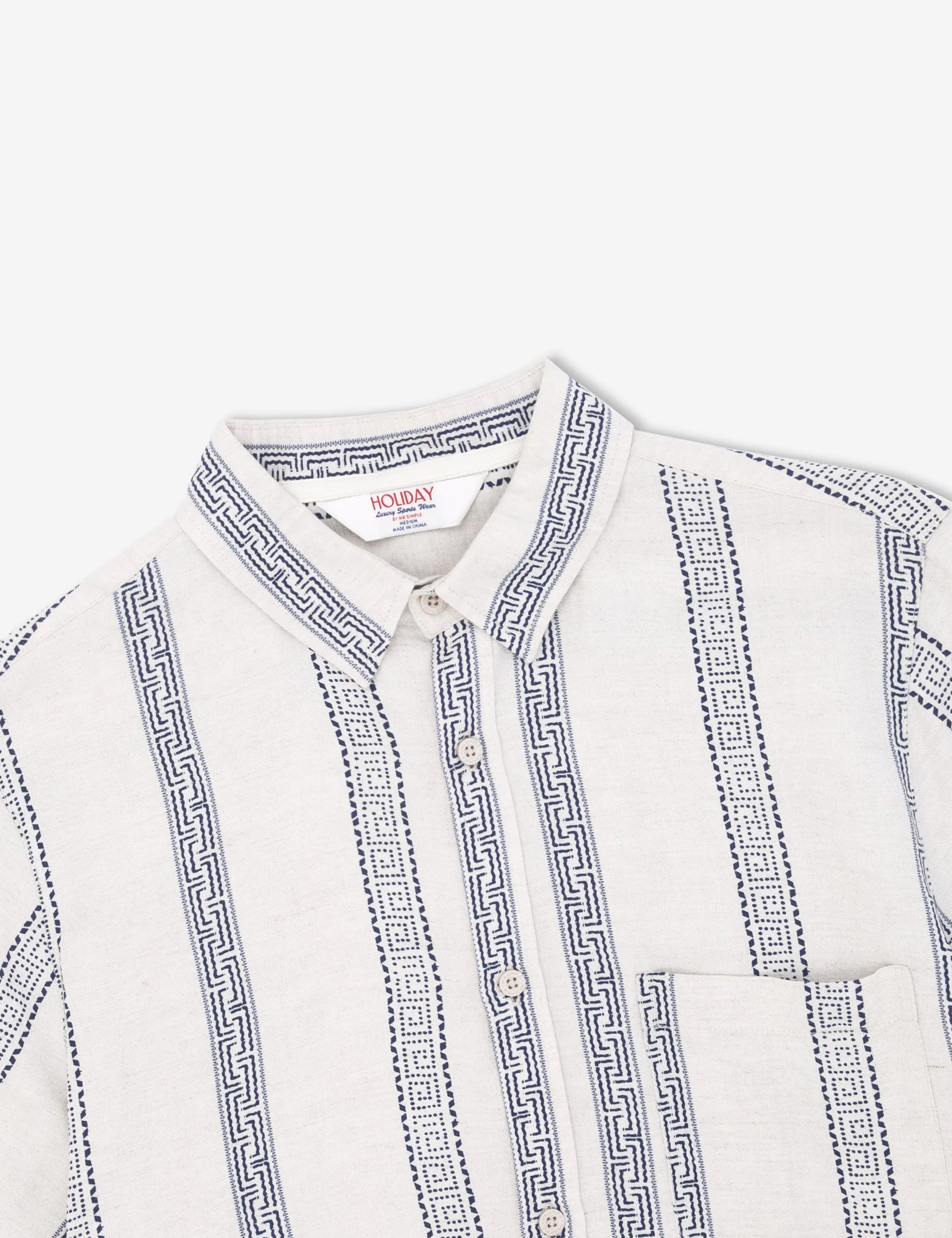 Vista BBQ Shirt - Natural/Navy