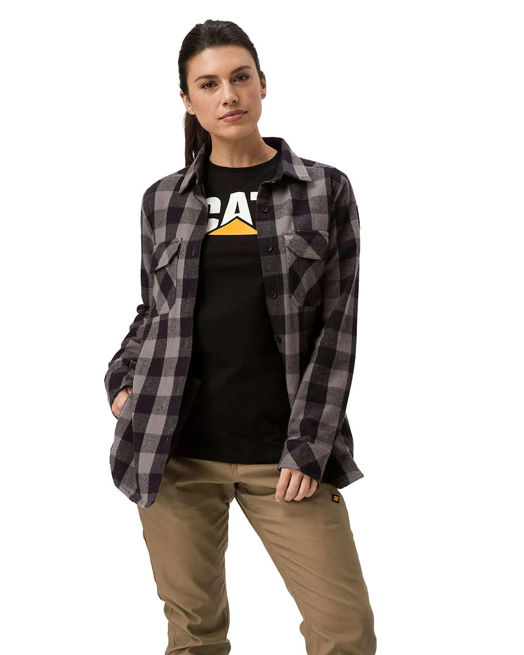 Women's Buffalo Check Flannel Overshirt